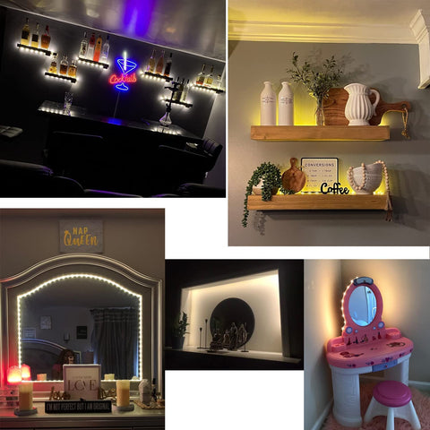 Close-up of warm white JUNWEN LEDs offering cozy ambient light.