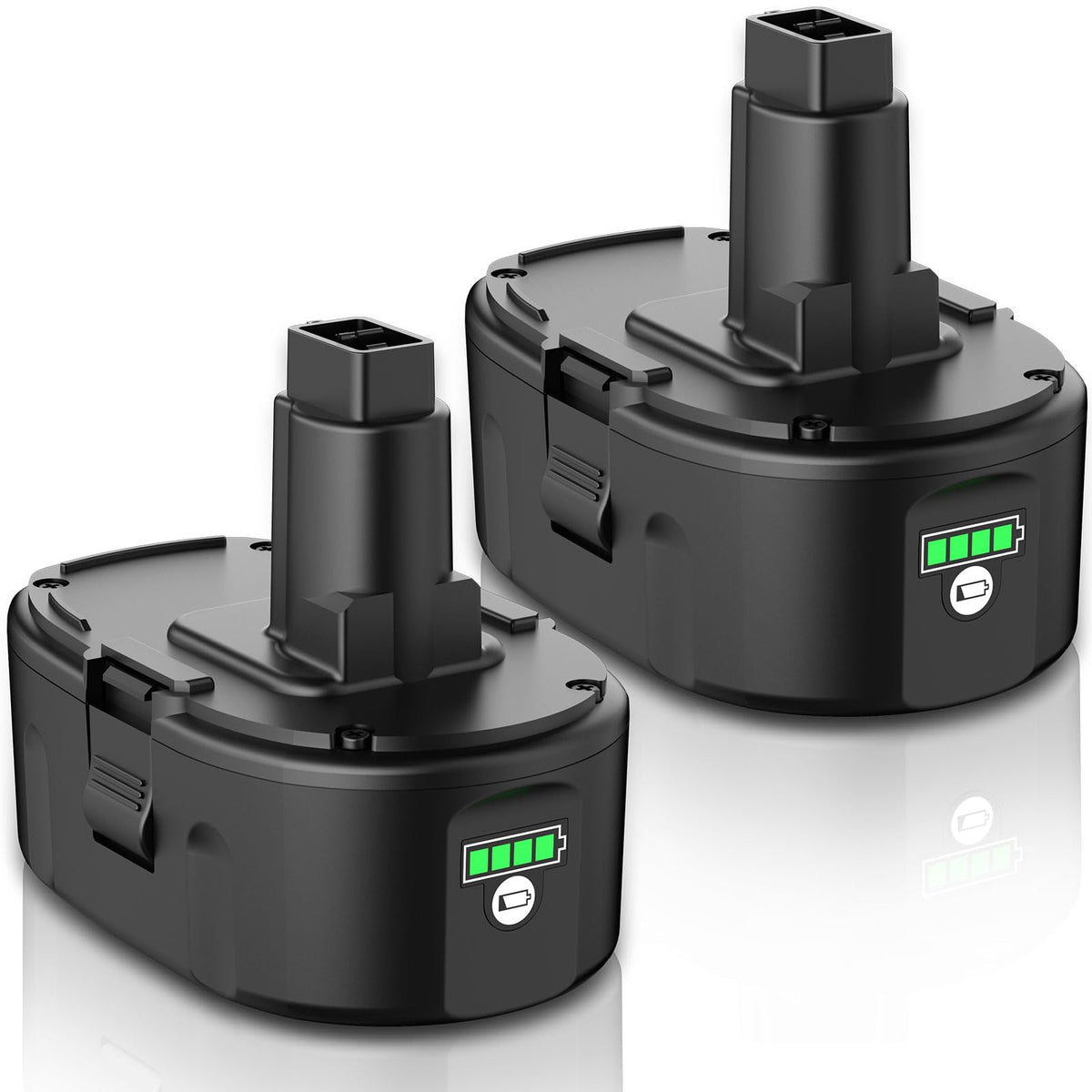JUNWOOD 2-pack 8Ah battery for extended Dewalt 18V power with improved runtime