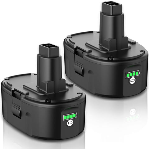 JUNWOOD 2-pack 8Ah battery for extended Dewalt 18V power with improved runtime