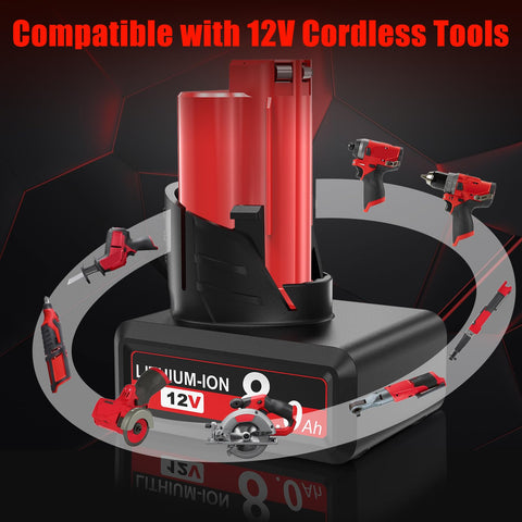 JUNWOOD 8000mAh capacity boosts runtime for demanding tasks