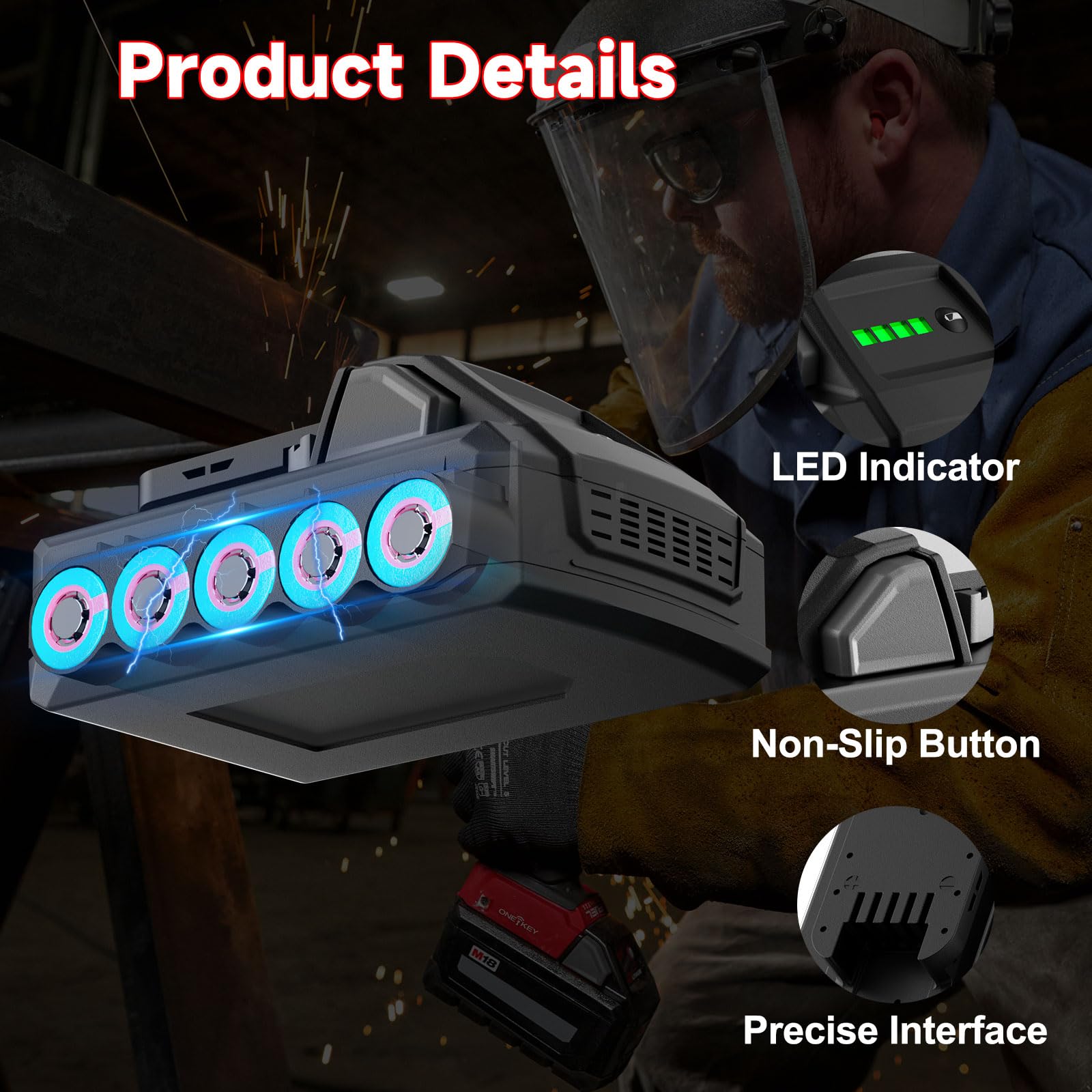 JUNWOOD battery cell closeup highlighting premium cells and reliability.