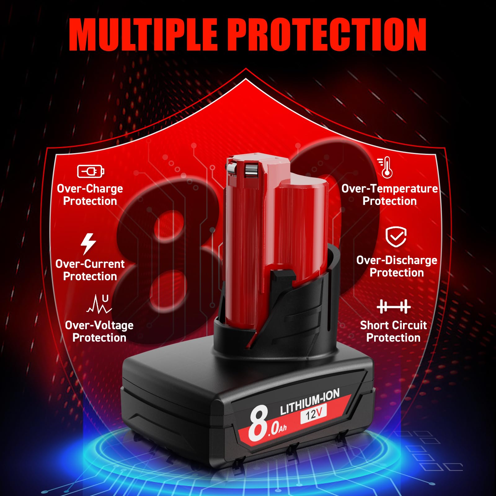 JUNWOOD compact 12V battery design fits tight tool spaces