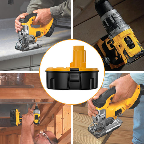 JUNWOOD easy swap for Dewalt 18V tools during projects.