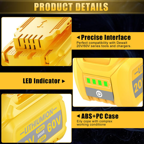 Junwood LED indicators show current battery level at a glance