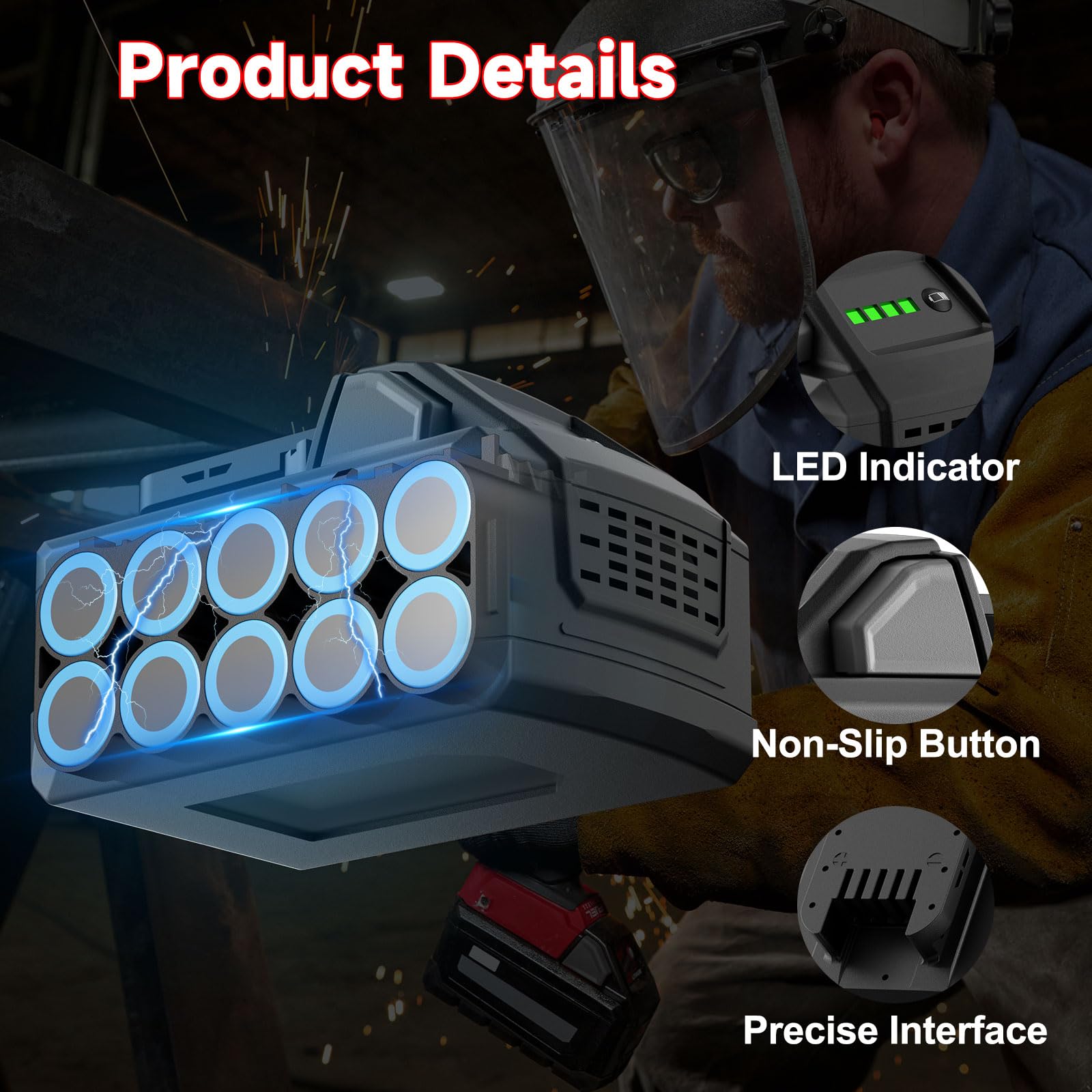 JUNWOOD built-in safety protects against overcharge and short circuits