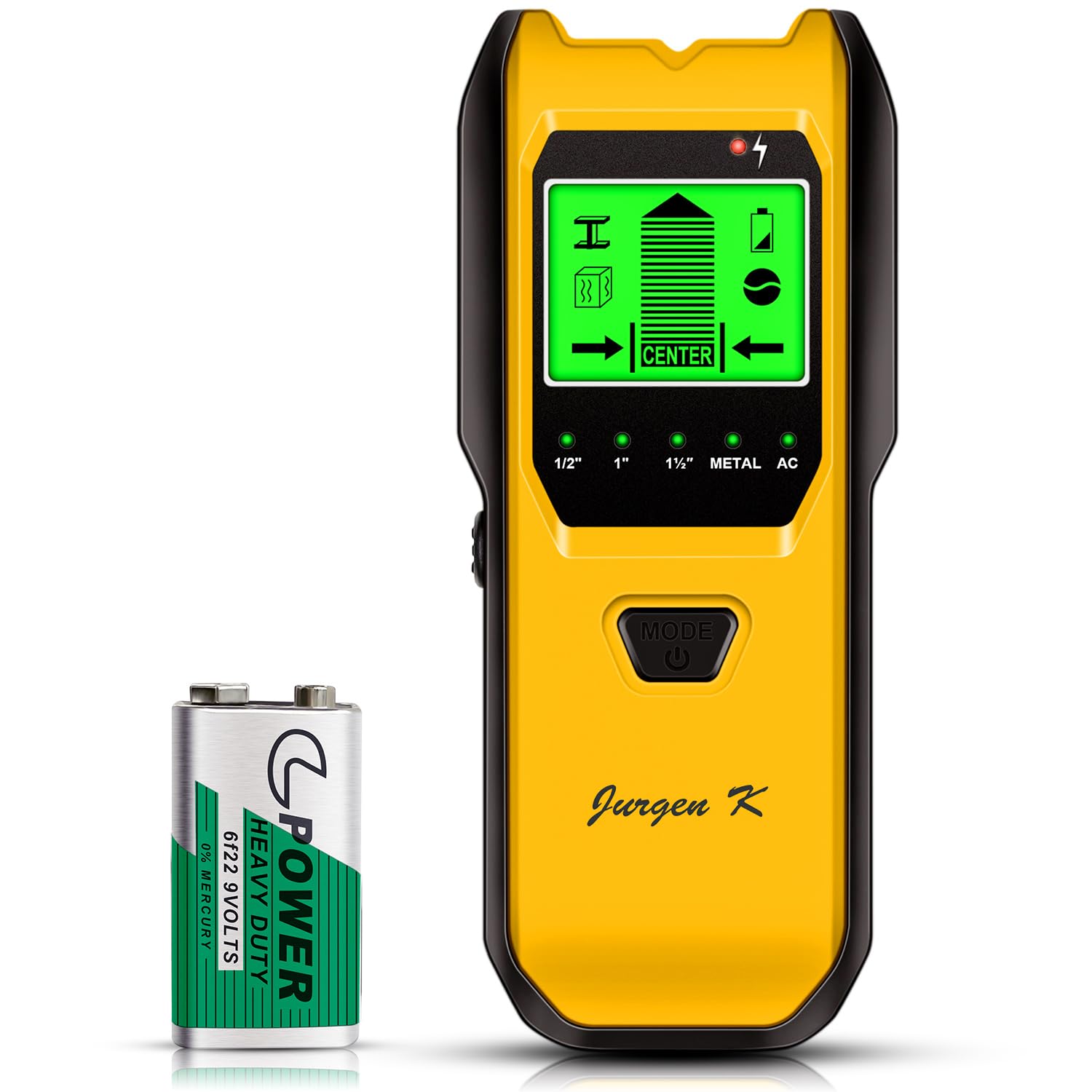 Jurgen K stud finder edge detection reveals stud boundaries behind walls.