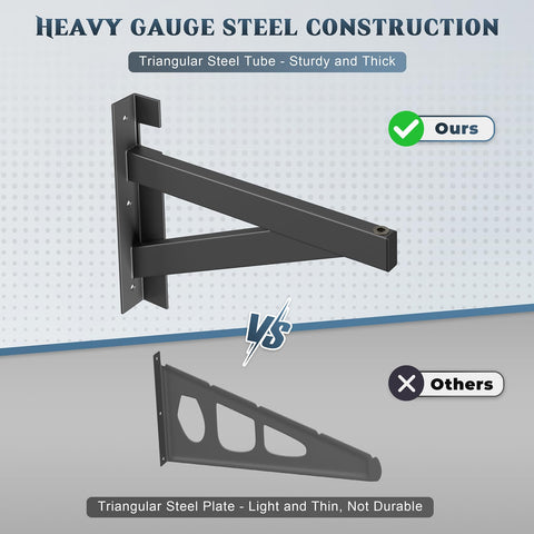 Jusgym 12x48 inch shelf setup demonstrates quick assembly with included components.