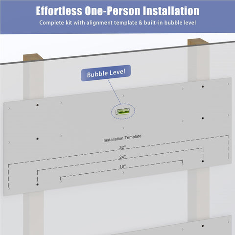 Jusgym easy-installation kit included for quick mounting on walls