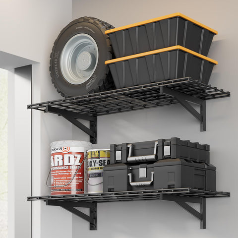 Jusgym heavy-duty garage shelves ready for sturdy tool storage and heavy bins