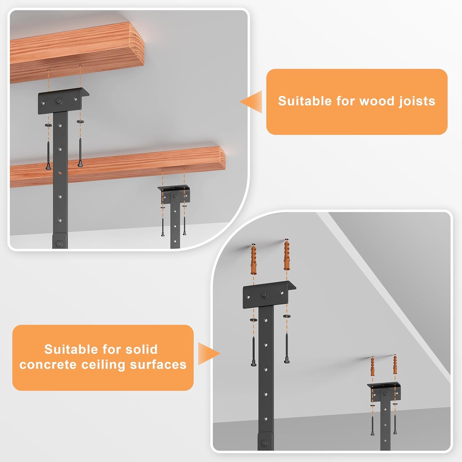 Jusgym rack height adjusts from 17 to 28 inches for flexibility
