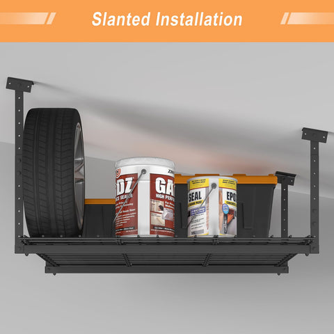 Jusgym 45x45 rack maximizes vertical space for bins and luggage