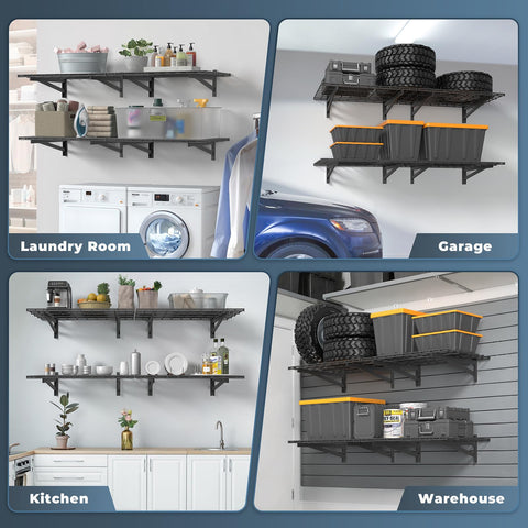 Jusgym 700lbs total capacity over two shelves supports heavy gear confidently