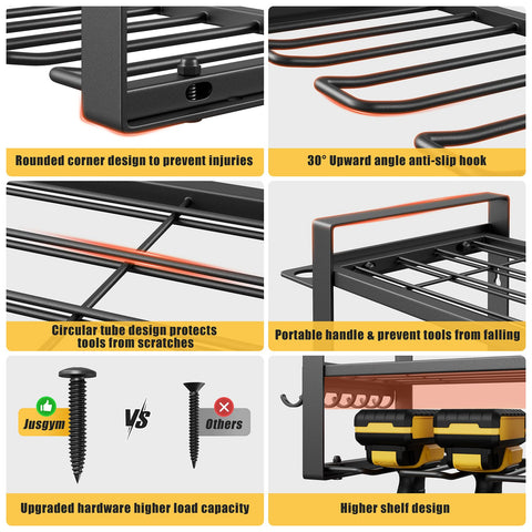 Jusgym versatile wall compatibility for wood concrete tile or pegboard