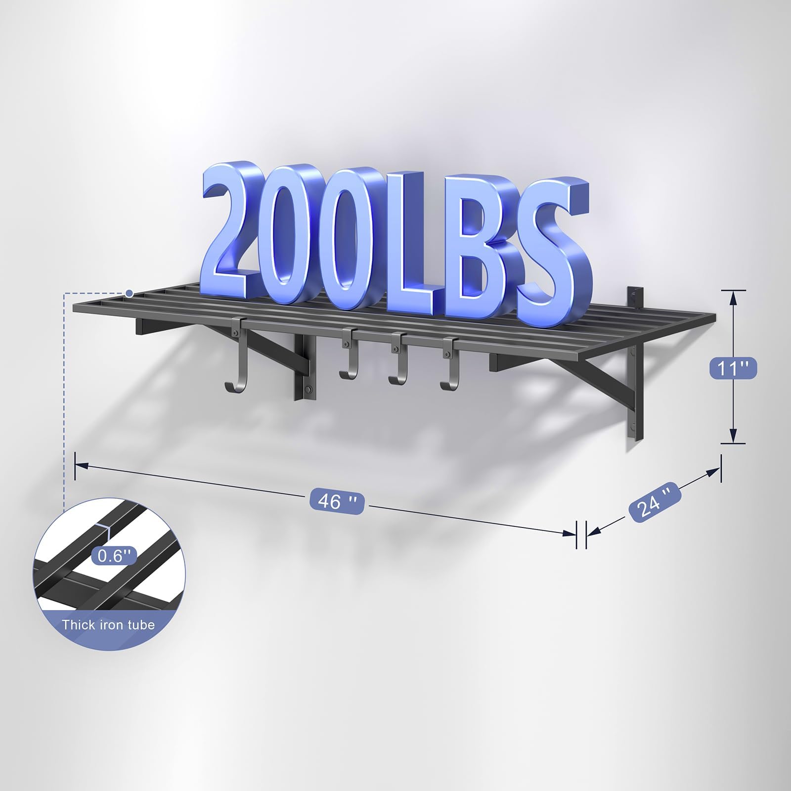 Jusgym wall-mounted shelving installation template guides precise setup