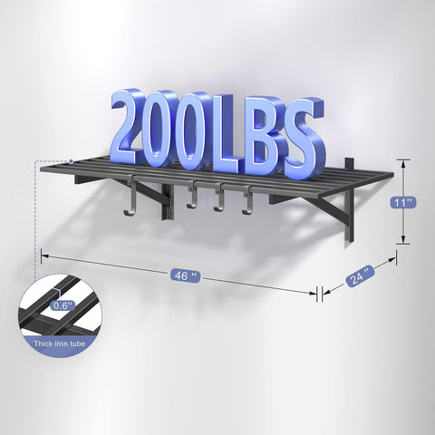 Jusgym wall-mounted shelving installation template guides precise setup