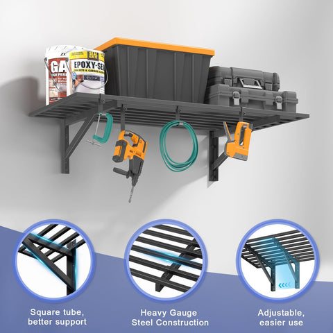 Jusgym wall shelving assembly guide with bubble level for accuracy