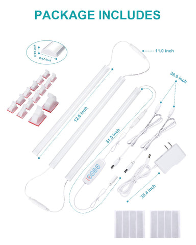 JUSJUBR 3-color temperature option enables warm, neutral, or cool white lighting