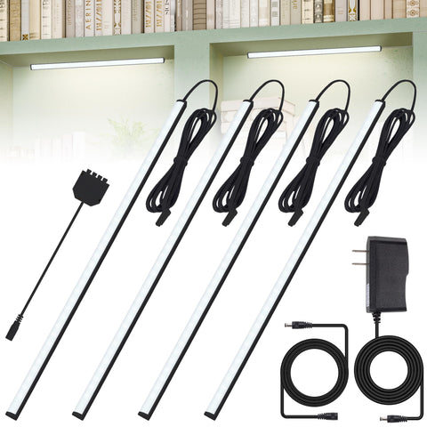 JUSJUBR black-shell display case lights illuminate shelves evenly for enhanced displays