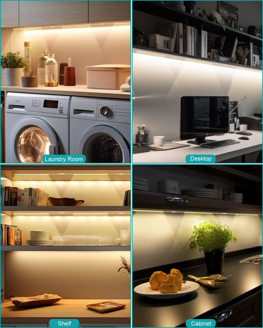 JUSJUBR hidden under-cabinet design blends with cabinets for clean lighting