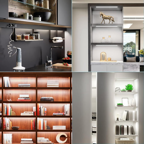 JUSJUBR invisible thin light bars stay hidden under cabinet lips
