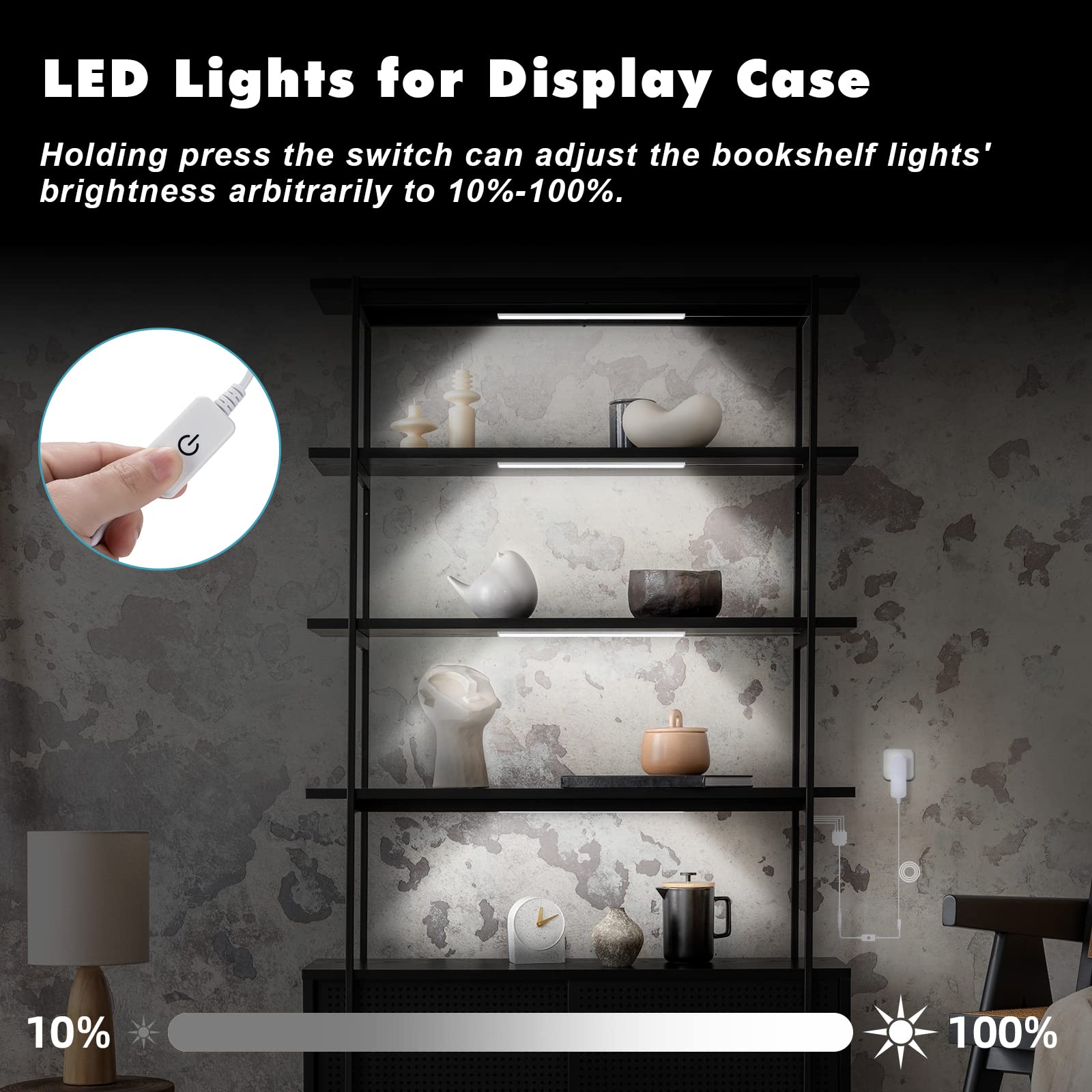 JUSJUBR four-bar strip setup delivering wide illumination