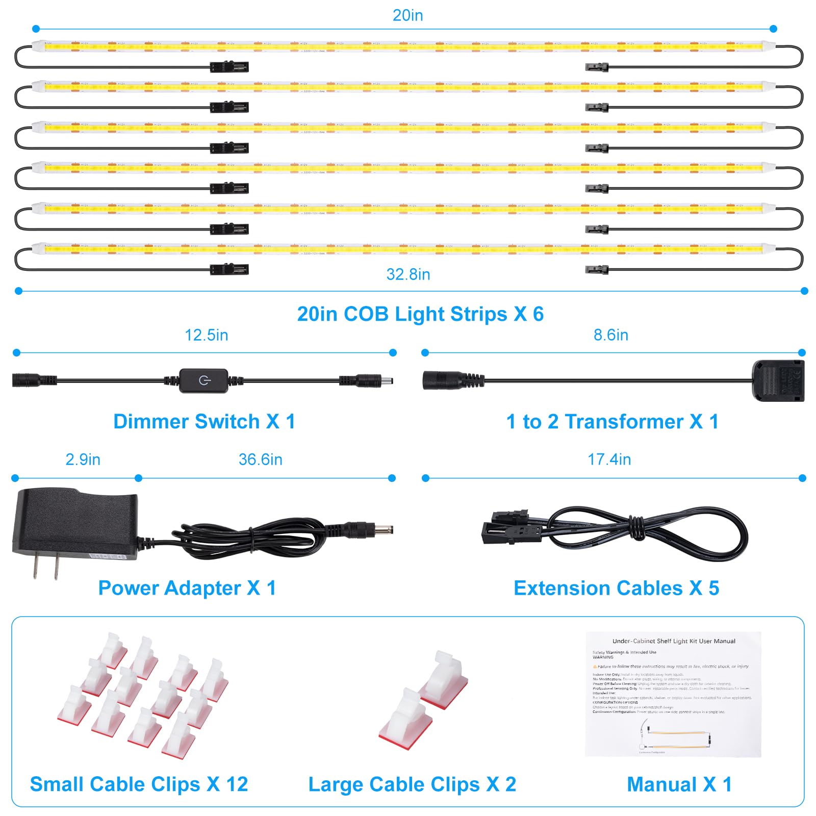 Extension cables and clips support versatile installation of JUSJUBR LEDs
