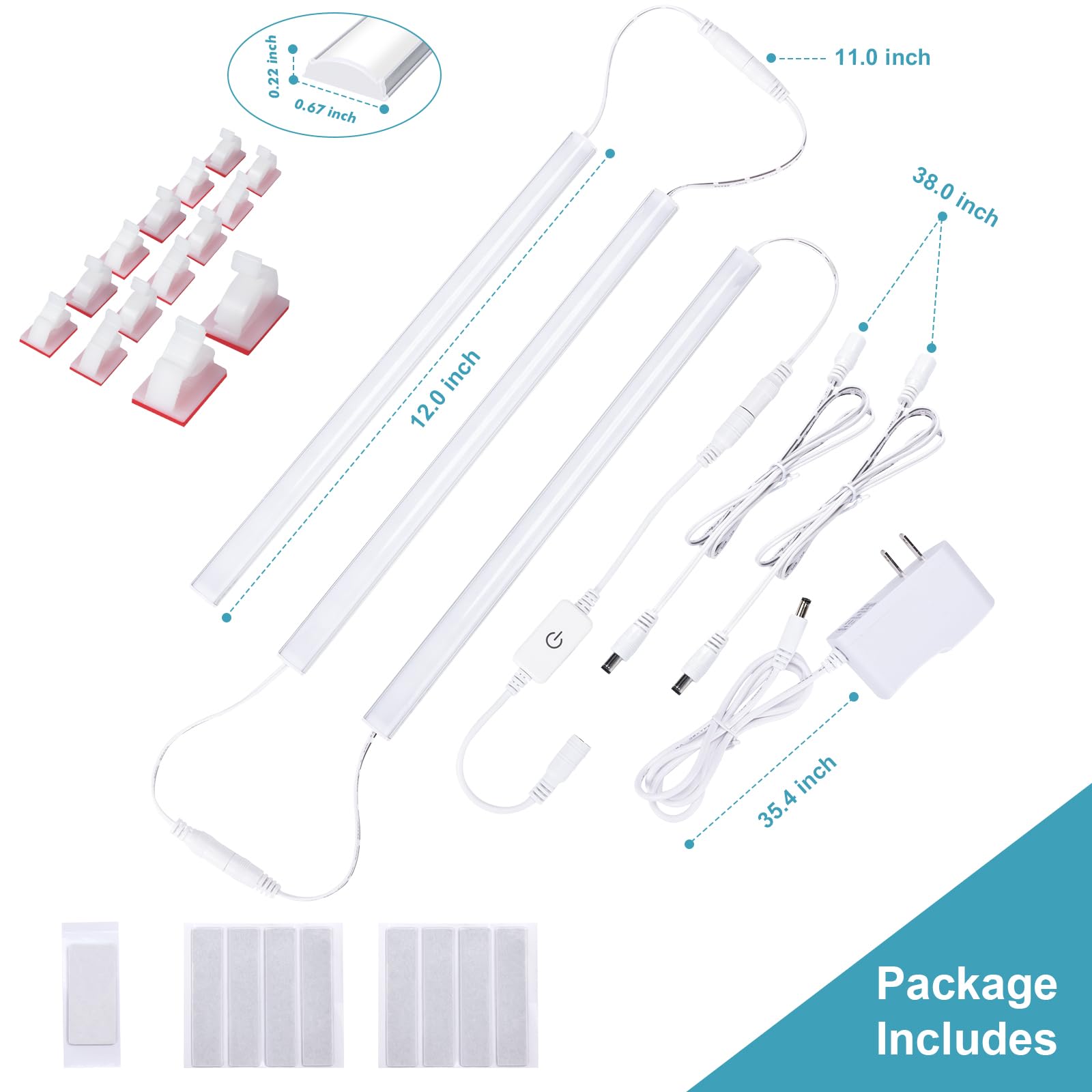 JUSJUBR natural white 4000K light helps illuminate tasks with true color rendering.