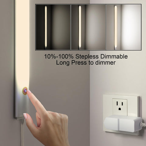 JUSJUBR ultra-thin light bar hides under cabinets for seamless lighting.