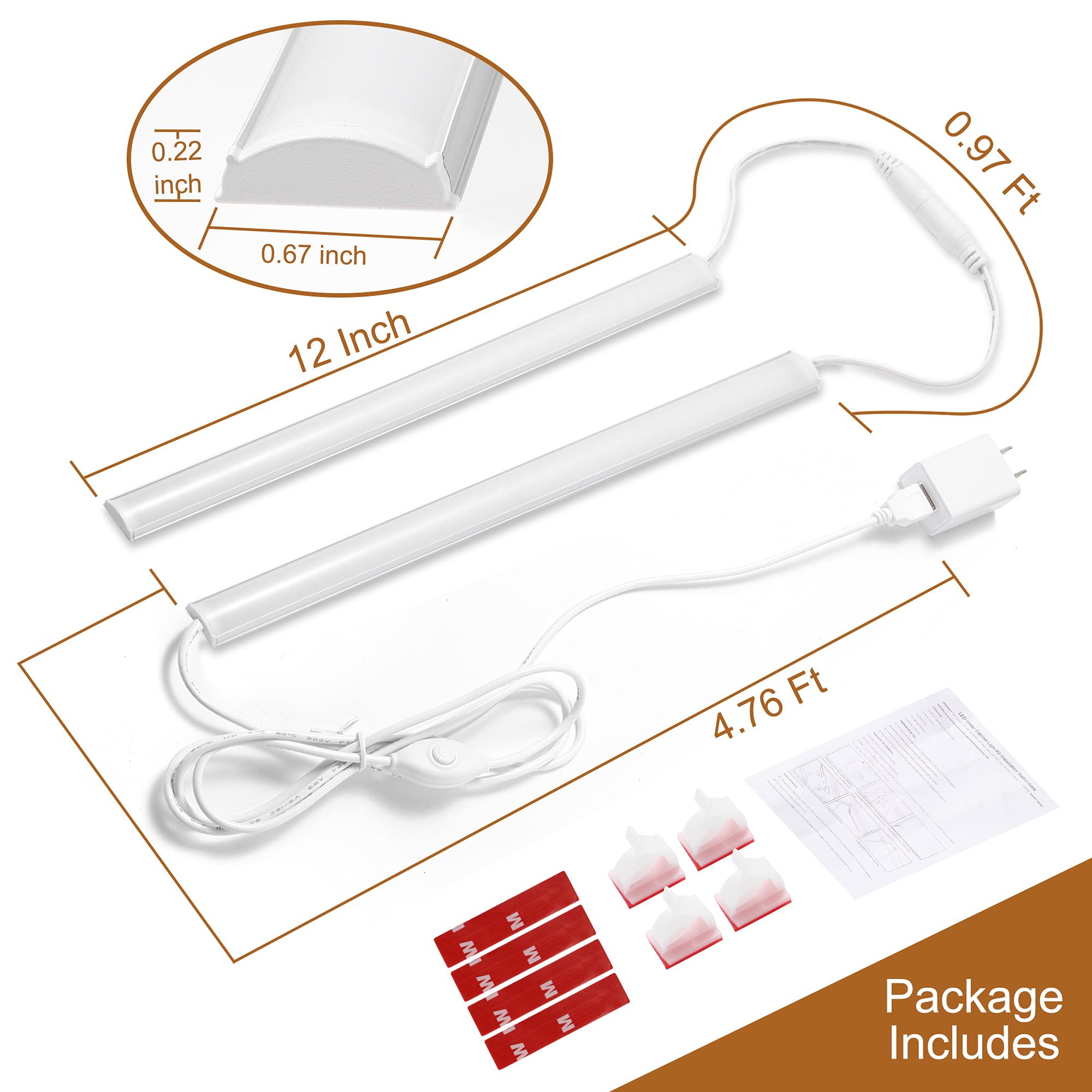 Linkable JUSJUBR light bars extend coverage along countertops