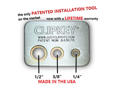 Just Clips snap rings kit shows 10-piece collection for easy replacements