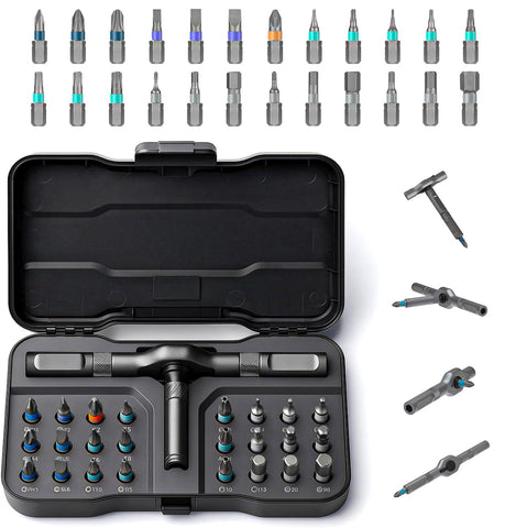 JUSTHERE 24-in-1 magnetic screwdriver set for versatile home repairs