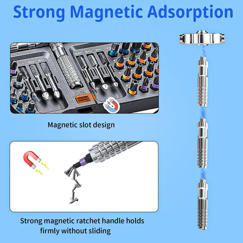 JUSTHERE 6 long 45mm bits extend reach for deeper fasteners.