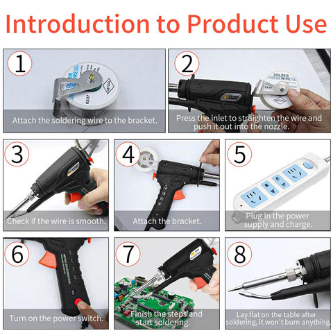 JUSTHERE 60W soldering gun in action for precise, controlled joins.
