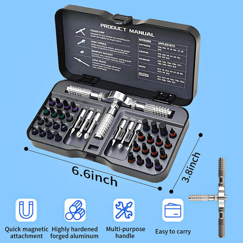JUSTHERE compact and durable tool kit fits in small bags.