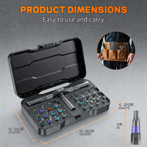 JUSTHERE ergonomic screwdriver grip reduces hand fatigue