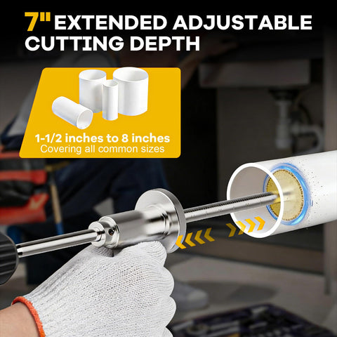 JUSTHERE inside-pvc-pipe-cutter-hex-shank fits most drills for quick setup