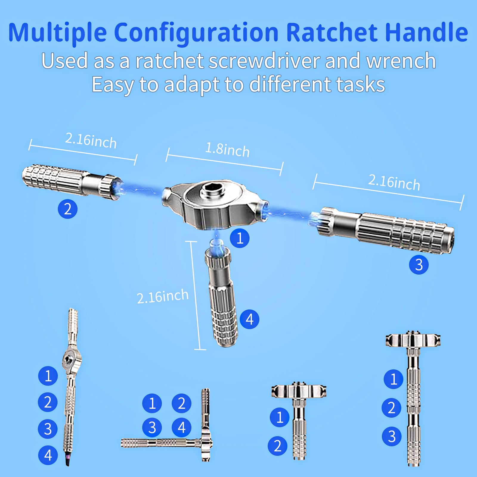 JUSTHERE magnetic screw holding design helps prevent drops.