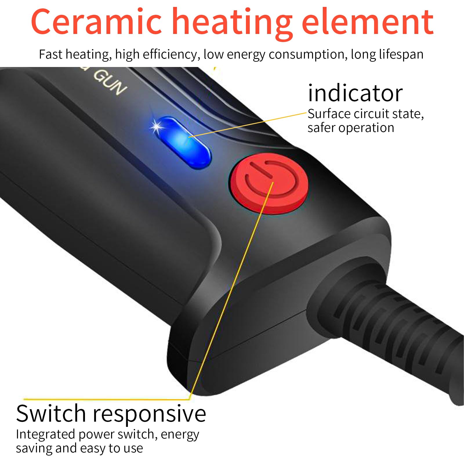JUSTHERE bracket and indicator light help prevent accidental contact.