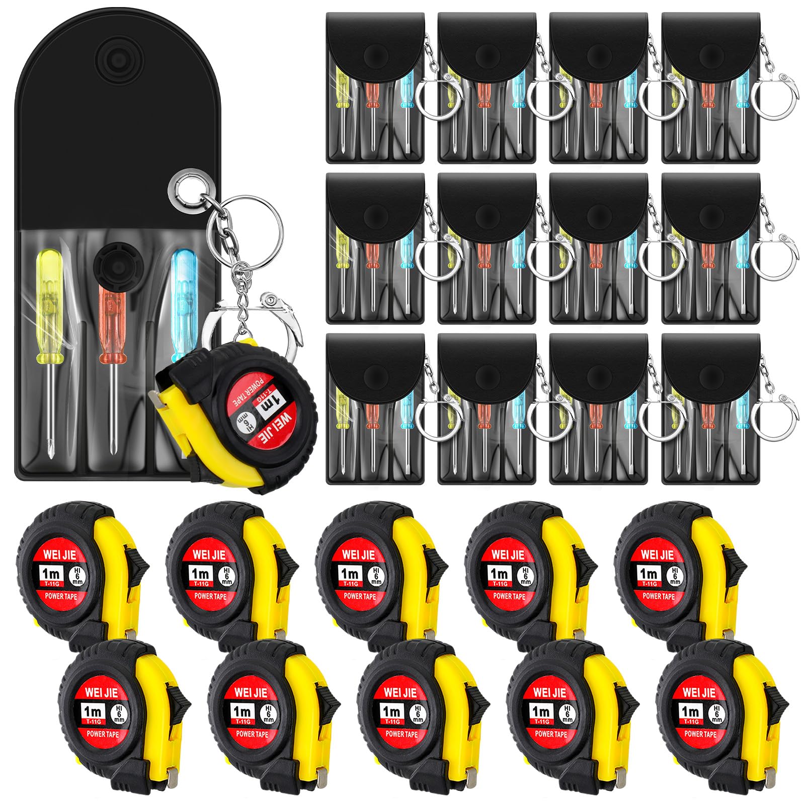 Jutom mini screwdriver keychain set with three drivers for quick on-the-go repairs