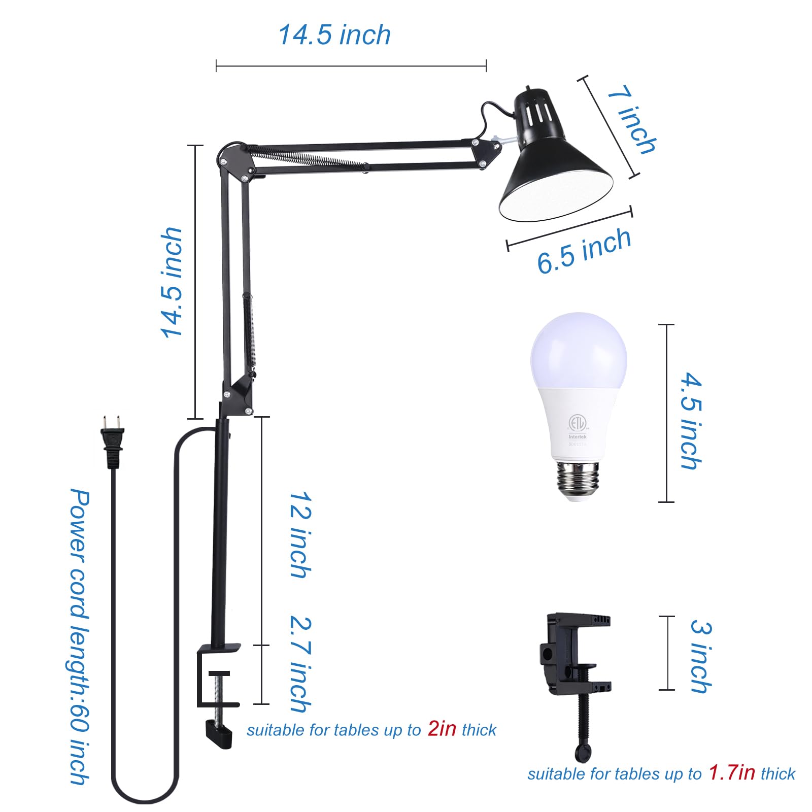 Juttilax A19 bulb and 60-inch cord offer long, reliable illumination