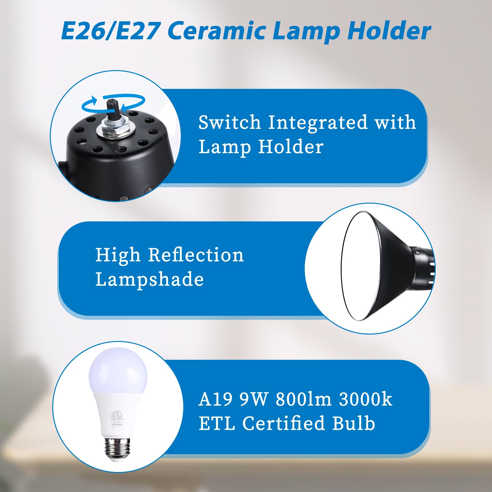 Juttilax desk lamp top rotary switch provides easy reach control