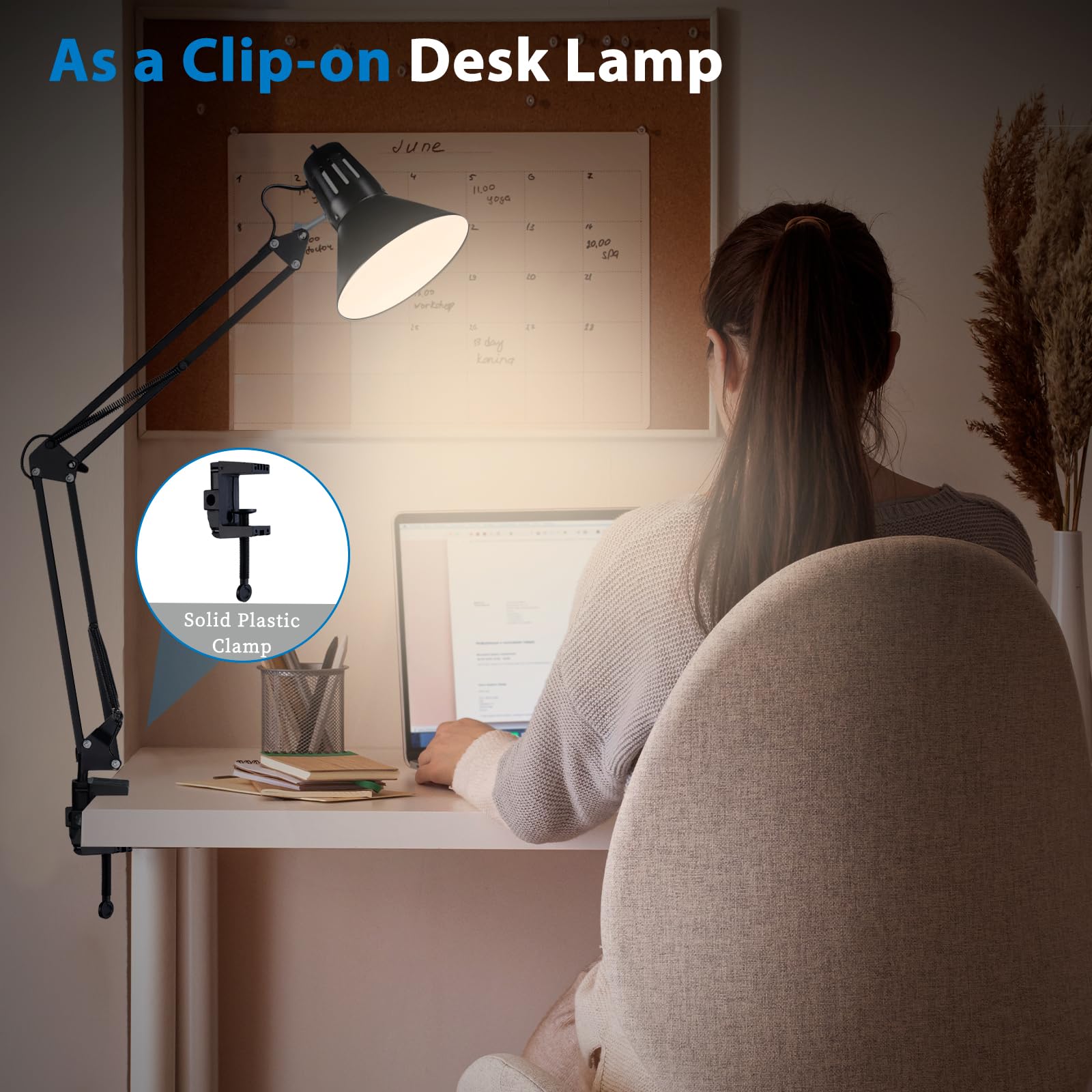 Juttilax multi-scene desk lamp suitable for home office, study, and drafting