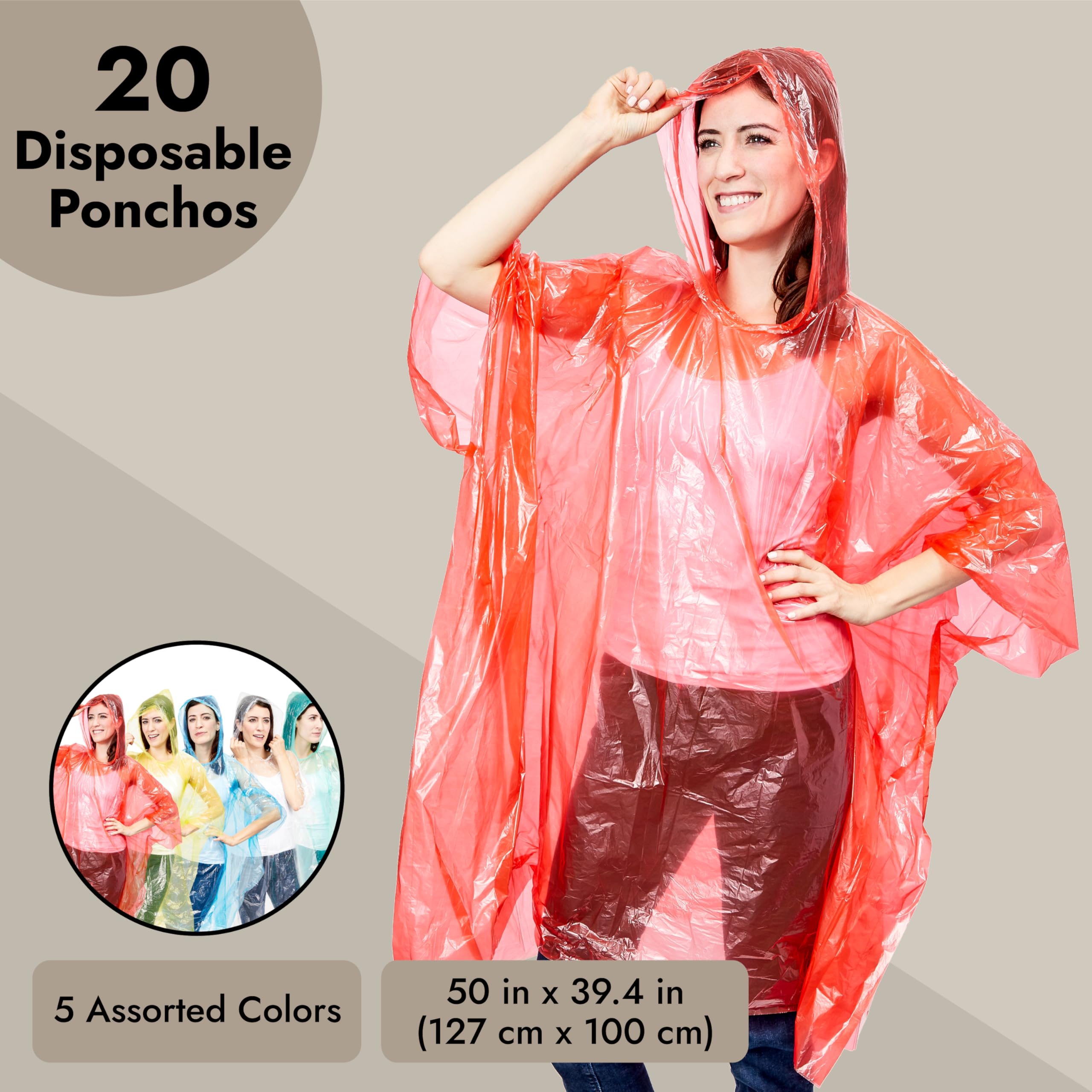 Juvale bulk 20-pack ponchos ideal for family outings