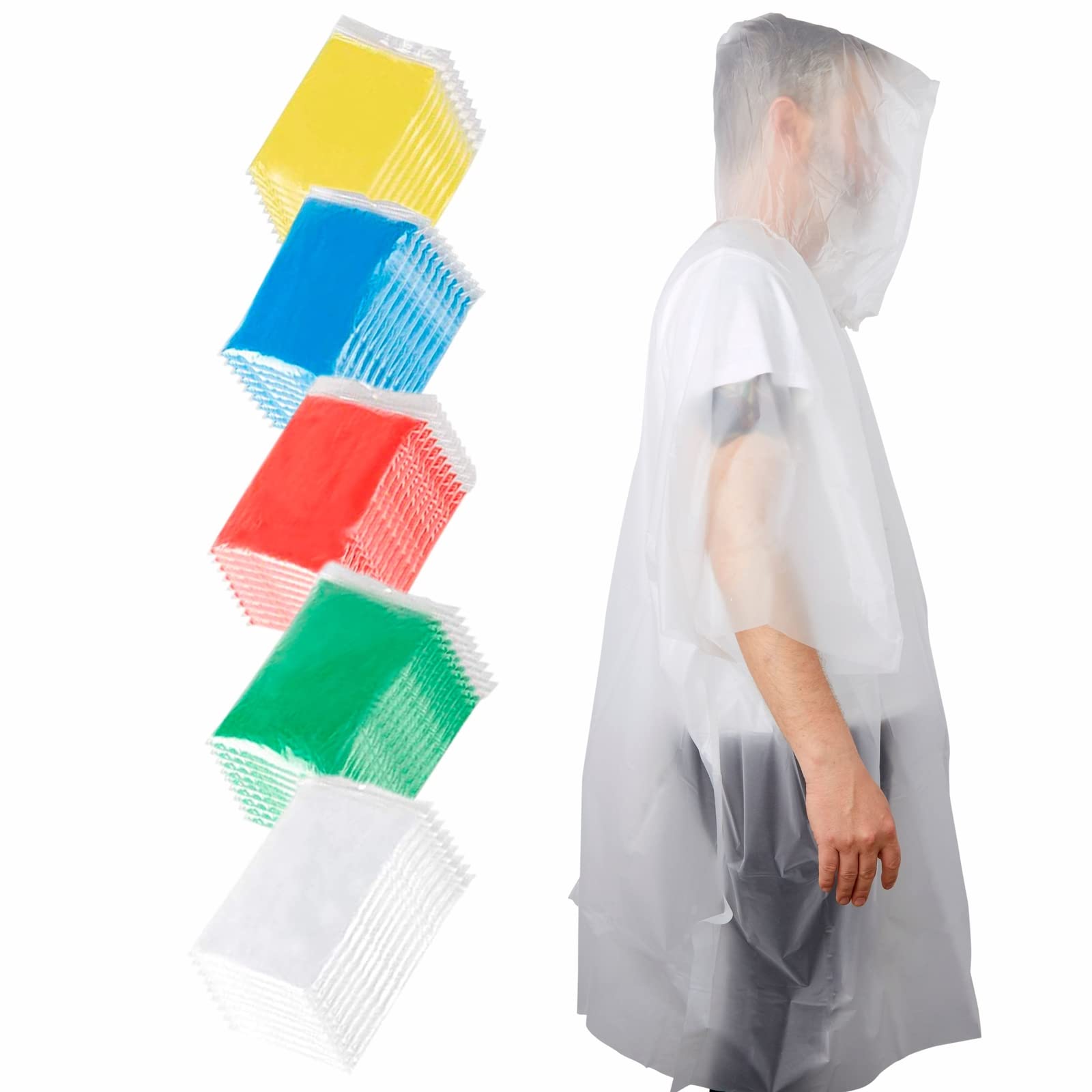 Juvale clear poncho discreet rain protection for any outfit.