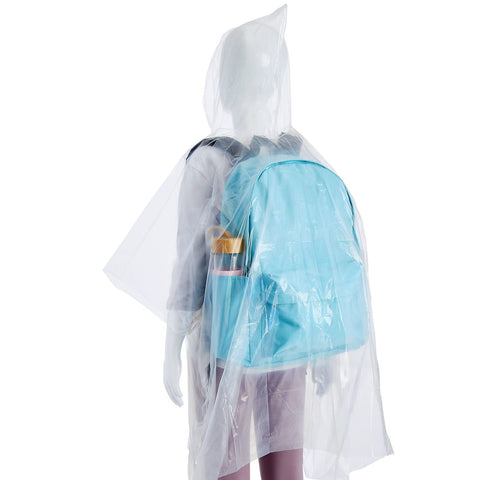 Juvale packable-travel-poncho folds compactly for on-the-go use.