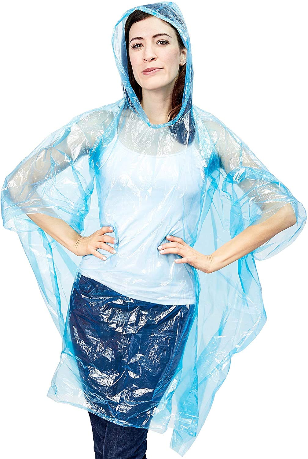 Juvale rain ponchos for adults with hood protect you during outdoor activities