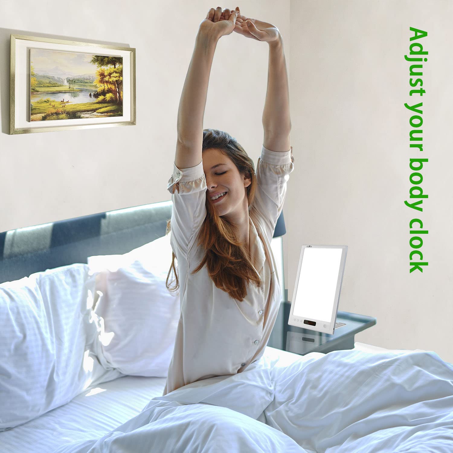 JUXLamp natural sound alarm offering soothing wake-up options.