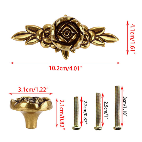 JUXYES ivory floral drawer knob highlights vanity doors with refined European flair.