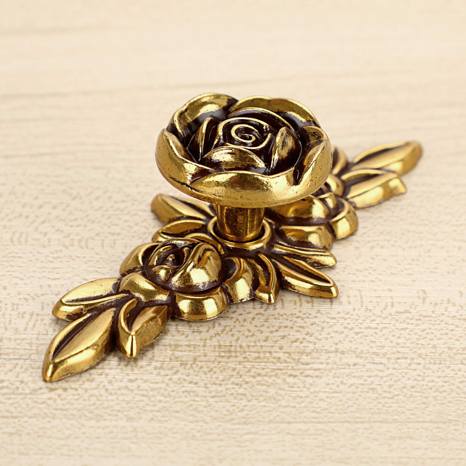 JUXYES vintage-style hardware adds glamorous touch to kitchen and bedroom furniture.