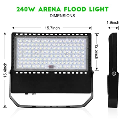 Juyace 240W flood lights with 120deg beam, wide field coverage